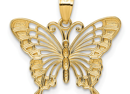 14k Yellow & Rhodium Pendants Style K10026 - Classique Jewelry Inc.