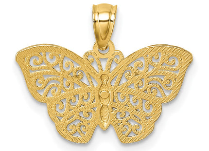 14k Yellow & Rhodium Pendants Style K10029 - Classique Jewelry Inc.