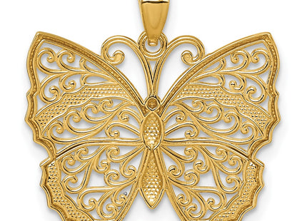 14k Yellow & Rhodium Pendants Style K10031 - Classique Jewelry Inc.