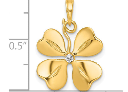14k Yellow & Rhodium Pendants Style K10032 - Classique Jewelry Inc.