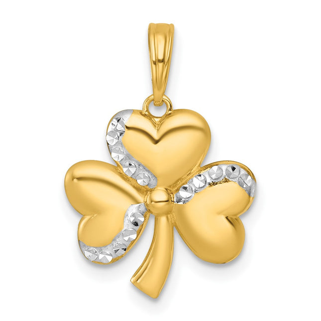 14k Yellow & Rhodium Jewelry Style K10033 - Classique Jewelry Inc.