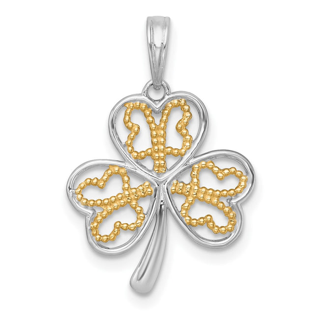 14k Yellow & Rhodium Jewelry Style K10034 - Classique Jewelry Inc.