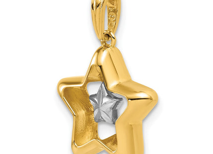 14k Yellow & Rhodium Jewelry Style K10036 - Classique Jewelry Inc.