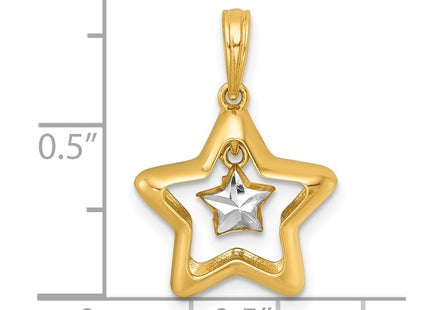 14k Yellow & Rhodium Jewelry Style K10036 - Classique Jewelry Inc.