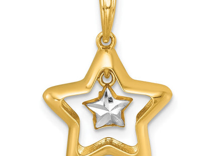14k Yellow & Rhodium Jewelry Style K10036 - Classique Jewelry Inc.