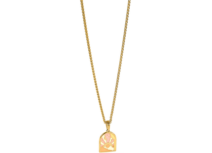 14k Polished Multi Color Enamel Sunset and Moon Charm
