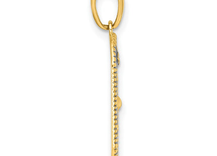 14k Yellow & Rhodium Jewelry Style K10039 - Classique Jewelry Inc.