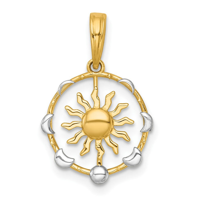 14k Yellow & Rhodium Jewelry Style K10040 - Classique Jewelry Inc.
