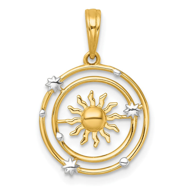 14k Yellow & Rhodium Jewelry Style K10041 - Classique Jewelry Inc.