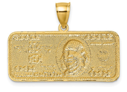 14k Yellow & Rhodium Pendants Style K10045 - Classique Jewelry Inc.