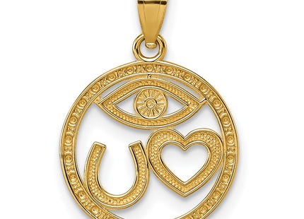 14k Yellow Gold Pendants Style K10046 - Classique Jewelry Inc.