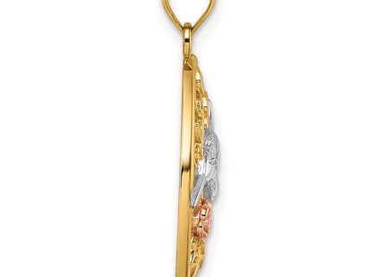 14k Two-tone Pendants Style K10053 - Classique Jewelry Inc.
