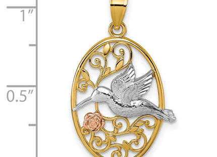 14k Two-tone Pendants Style K10053 - Classique Jewelry Inc.