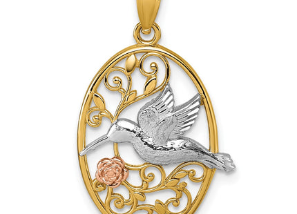 14k Two-tone Pendants Style K10053 - Classique Jewelry Inc.