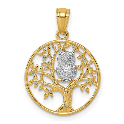 14K gold circle pendant