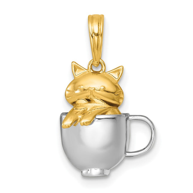 14k Yellow & Rhodium Jewelry Style K10058 - Classique Jewelry Inc.