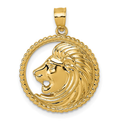 14K gold circle pendant