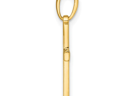 14K gold cross pendant, alternate view