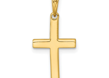 14K gold cross pendant, another view