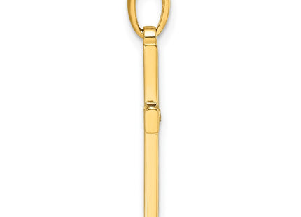 14k Yellow & Rhodium Pendants Style K10067 - Classique Jewelry Inc.
