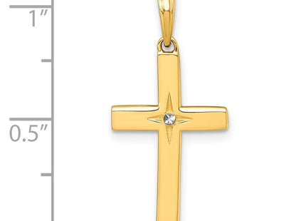 14k Yellow & Rhodium Pendants Style K10067 - Classique Jewelry Inc.