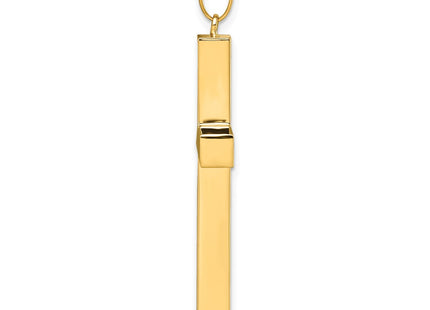 14K gold cross pendant, alternate view