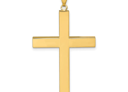 14K gold cross pendant, another view
