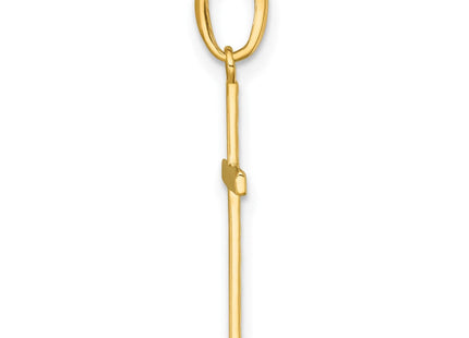 14K gold cross pendant, alternate view