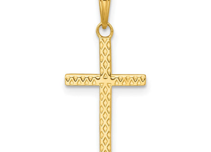 14K gold cross pendant
