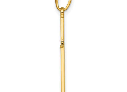 14K gold cross pendant, alternate view