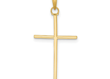 14K gold cross pendant, another view