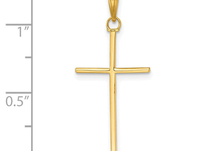 14K gold cross pendant, further view