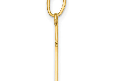 14K 3-D and Polished Stick Cross Charm (Style K10074)
