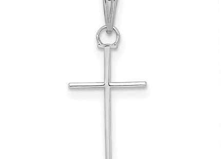 14K white gold cross charm