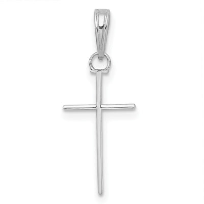 14K white gold cross charm