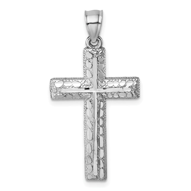 14k White Gold Pendants Style K10075W - Classique Jewelry Inc.