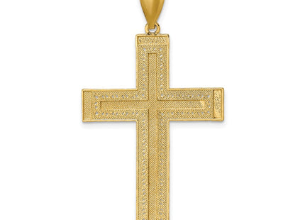 14k Yellow & Rhodium Pendants Style K10077 - Classique Jewelry Inc.