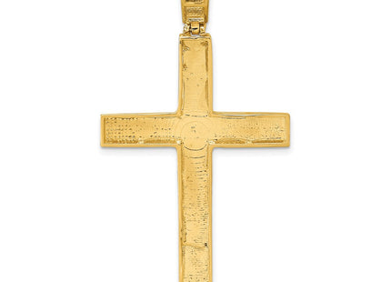 14k Polished Diamond-cut Fancy Latin Cross Pendant (Style K10080)