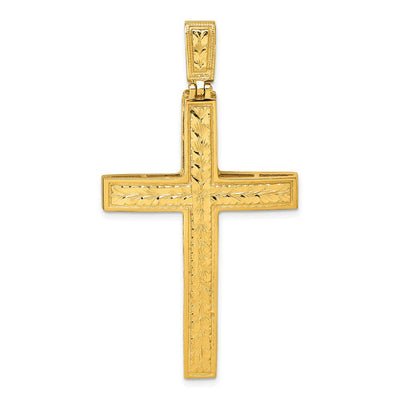 14K gold cross pendant