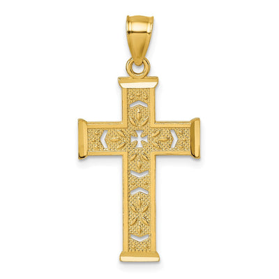 14K gold cross pendant