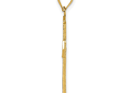 14K gold cross pendant, alternate view