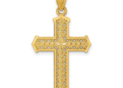 14K gold cross pendant