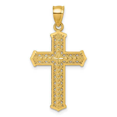 14K gold cross pendant