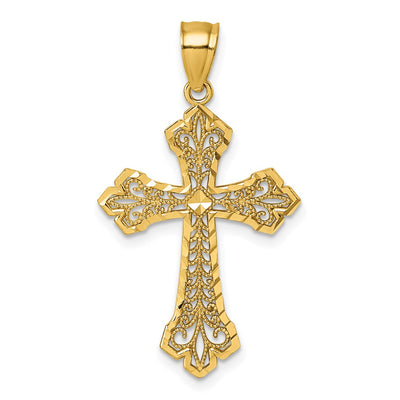 14K gold fleur de lis pendant