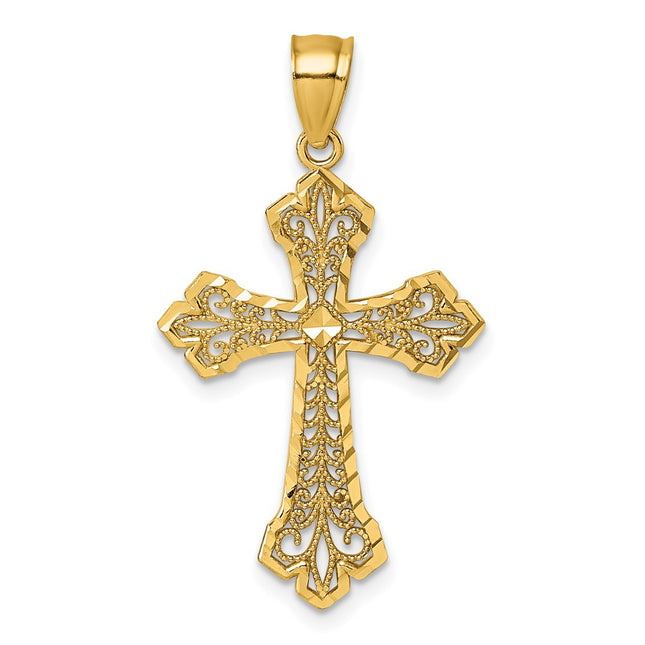14k Yellow Gold Pendants Style K10089 - Classique Jewelry Inc.