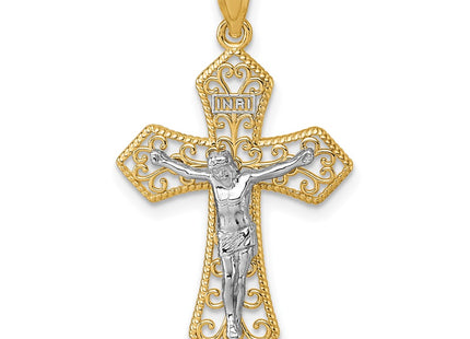 14K gold crucifix pendant