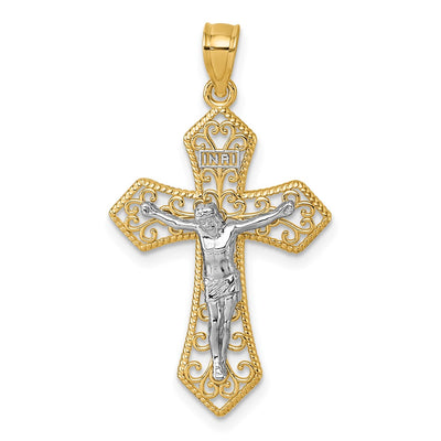 14K gold crucifix pendant