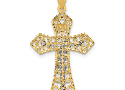 14k Two-tone Pendants Style K10098 - Classique Jewelry Inc.