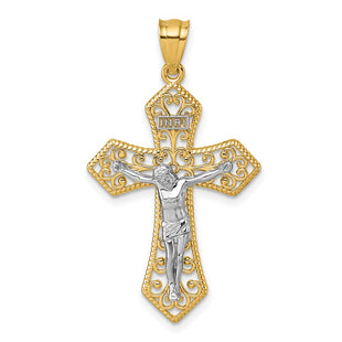 14k Two-tone Pendants Style K10098 - Classique Jewelry Inc.