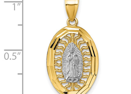 14k Yellow & Rhodium Pendants Style K10103 - Classique Jewelry Inc.